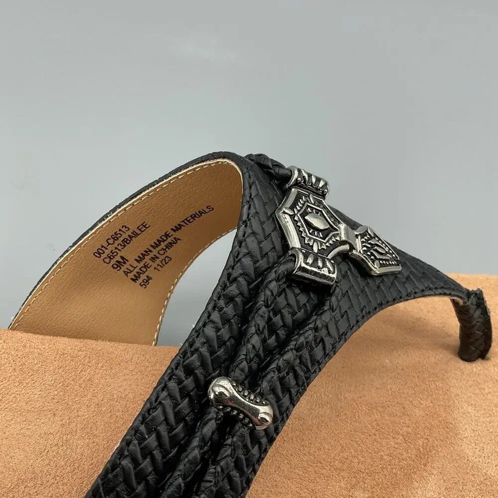 NEW Cliffs by White Mountain Women’s Bailee Thong Sandals Black Size 9M
